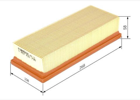 Bosch 1 457 433 736 Air Filter, photo 2