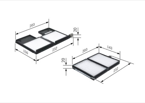 Bosch 1 987 432 159 Pollen Filter, photo 2
