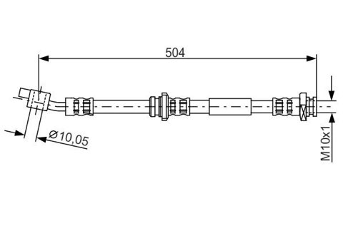 Bosch 1 987 476 996 Brake Hose, photo 3