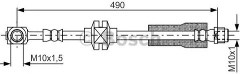 Bosch 1 987 481 809 Brake Hose, photo 2