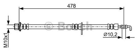 Bosch 1 987 481 927 Brake Hose, photo 2