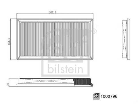 Febi Bilstein 1000796 Air Filter, photo 3