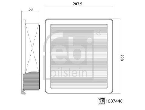 Febi Bilstein 1007440 Air Filter, photo 3