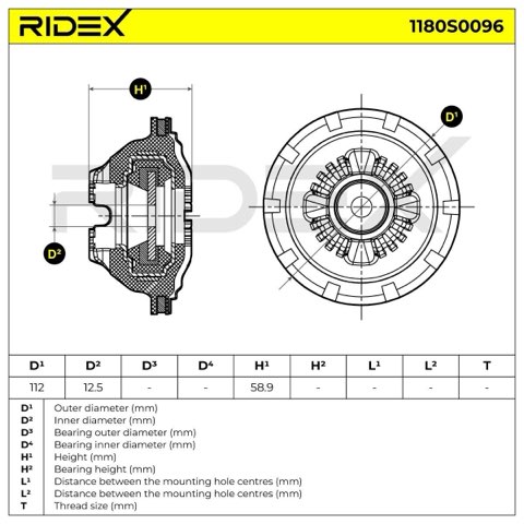 Ridex 1180S0096 Top Strut Mount, photo 3