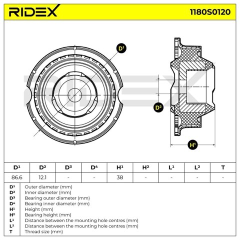 Ridex 1180S0120 Top Strut Mount, photo 3
