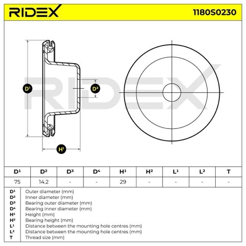 Ridex 1180S0230 Top Strut Mount, photo 2
