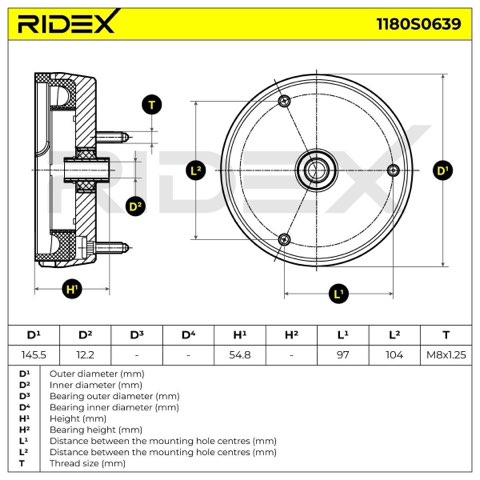 Ridex 1180S0639 Top Strut Mount, photo 2