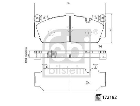 Febi Bilstein 172182 Brake Pad Set, photo 3