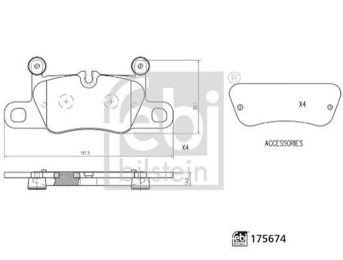 Febi Bilstein 175674 Brake Pad Set, photo 3
