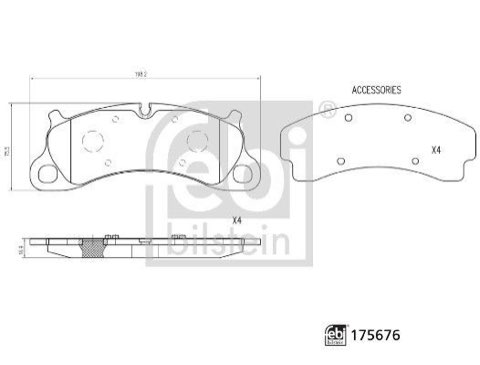 Febi Bilstein 175676 Brake Pad Set, photo 3