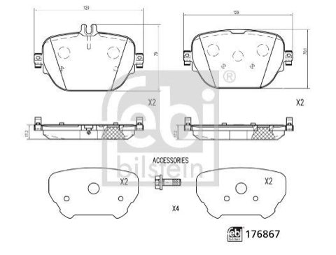 Febi Bilstein 176867 Brake Pad Set, photo 3