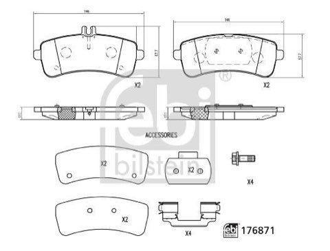 Febi Bilstein 176871 Brake Pad Set, photo 3