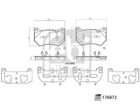 Febi Bilstein 176872 Brake Pad Set, photo 3