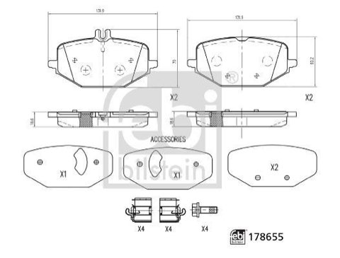 Febi Bilstein 178655 Brake Pad Set, photo 3