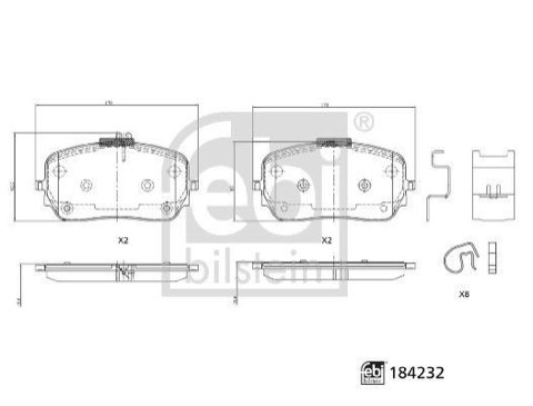 Febi Bilstein 184232 Brake Pad Set, photo 3
