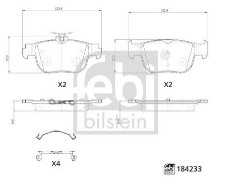 Febi Bilstein 184233 Brake Pad Set, photo 3