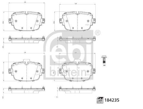Febi Bilstein 184235 Brake Pad Set
