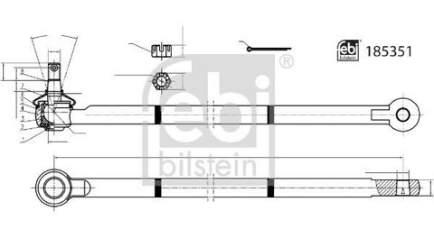 Febi Bilstein 185351 Steering Drag Link