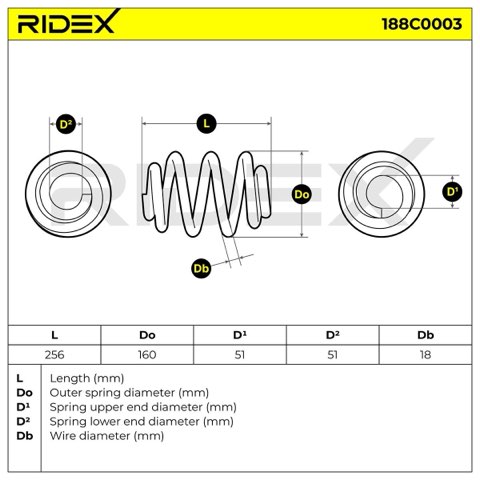 Ridex 188C0003 Coil Spring, photo 3