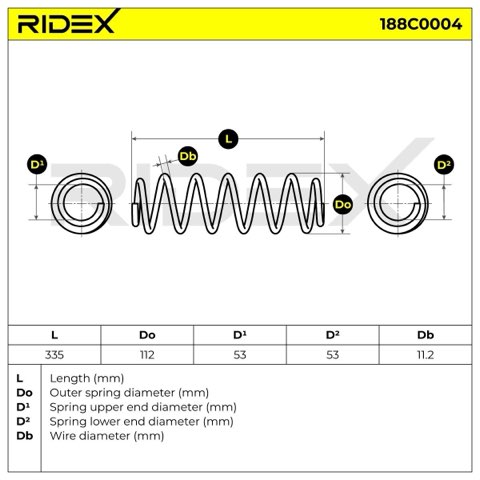 Ridex 188C0004 Coil Spring, photo 3