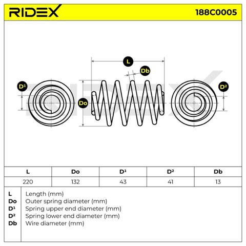 Ridex 188C0005 Coil Spring, photo 3