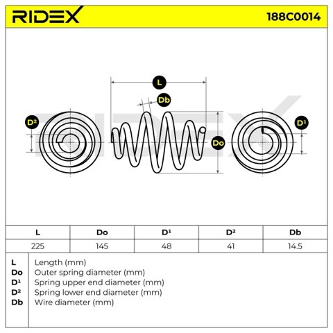 Ridex 188C0014 Coil Spring, photo 3