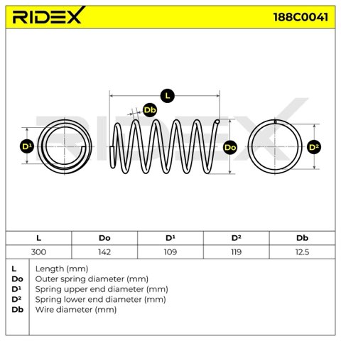 Ridex 188C0041 Coil Spring, photo 3