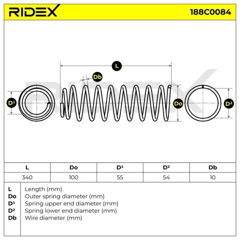 Ridex 188C0084 Coil Spring, photo 3