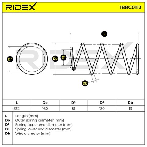 Ridex 188C0113 Coil Spring, photo 3