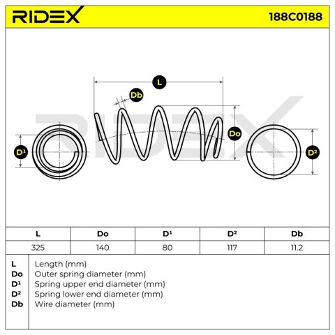 Ridex 188C0188 Coil Spring, photo 3