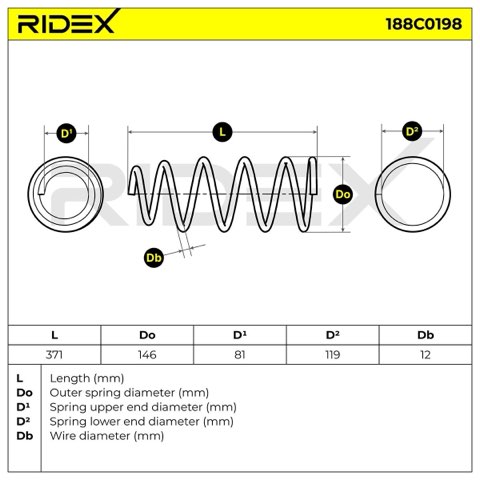 Ridex 188C0198 Coil Spring, photo 3