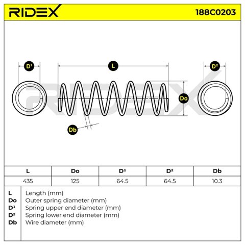 Ridex 188C0203 Coil Spring, photo 3