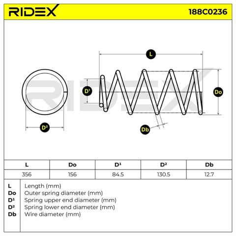 Ridex 188C0236 Coil Spring, photo 3