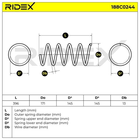 Ridex 188C0244 Coil Spring, photo 3
