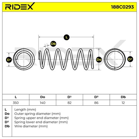 Ridex 188C0293 Coil Spring, photo 2