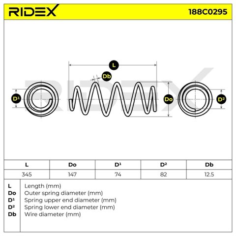 Ridex 188C0295 Coil Spring, photo 3