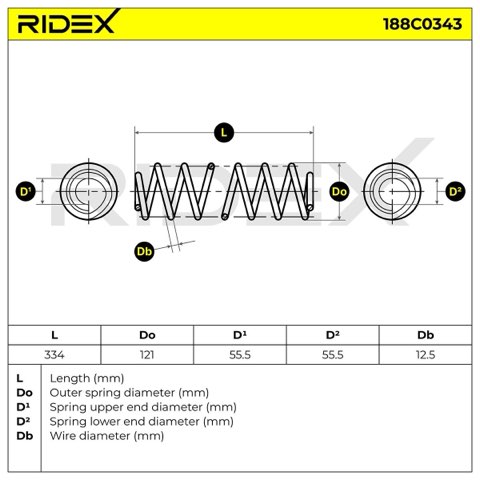Ridex 188C0343 Coil Spring, photo 3