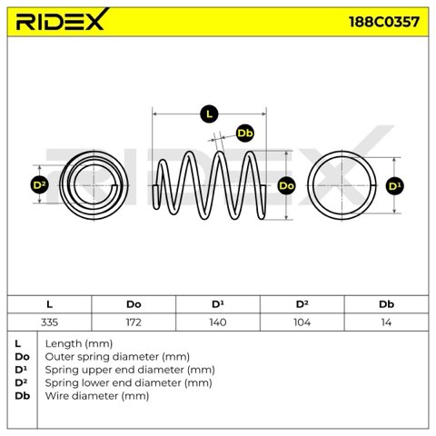 Ridex 188C0357 Coil Spring, photo 3