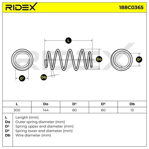 Ridex 188C0365 Coil Spring, photo 3
