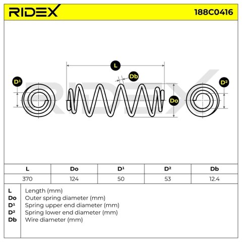 Ridex 188C0416 Coil Spring, photo 3