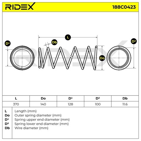 Ridex 188C0423 Coil Spring, photo 3