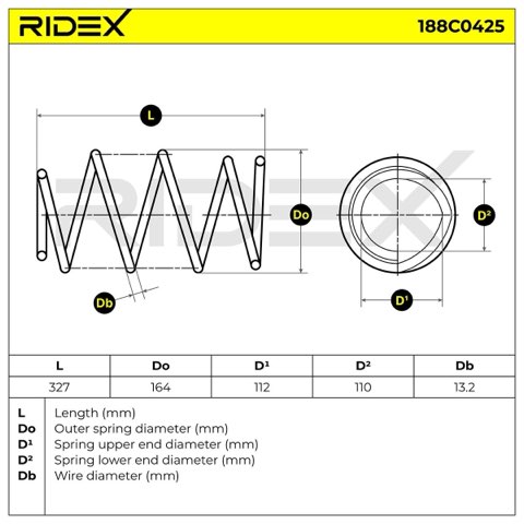 Ridex 188C0425 Coil Spring, photo 3