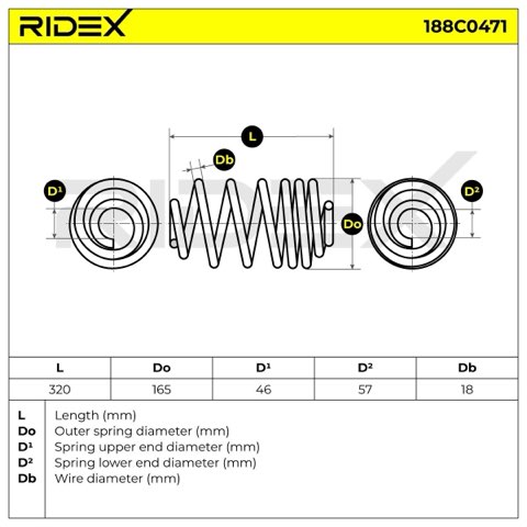 Ridex 188C0471 Coil Spring, photo 3