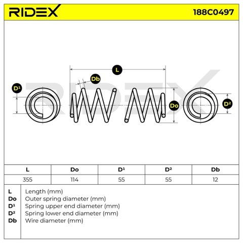 Ridex 188C0497 Coil Spring, photo 3