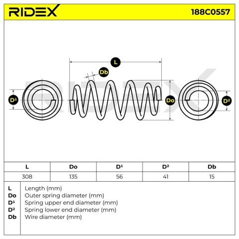 Ridex 188C0557 Coil Spring, photo 3