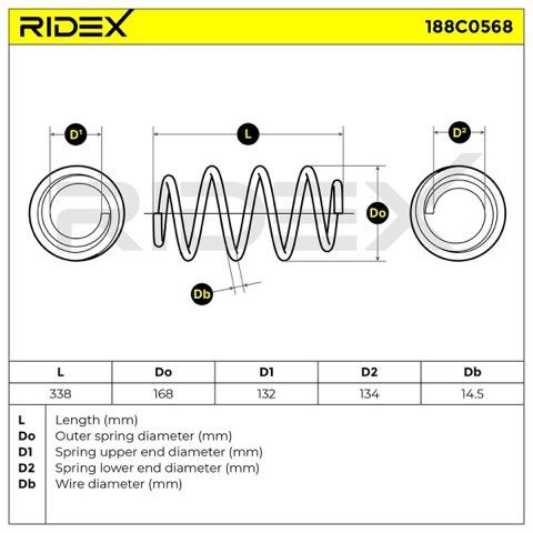 Ridex 188C0568 Coil Spring, photo 3