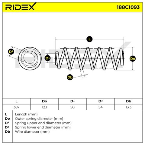 Ridex 188C1093 Coil Spring, photo 4