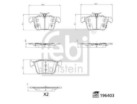 Febi Bilstein 196403 Brake Pad Set, photo 2