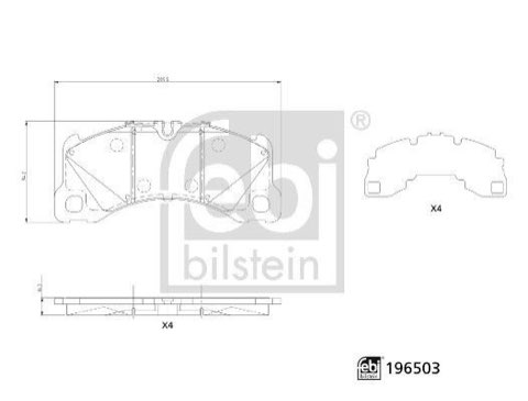 Febi Bilstein 196503 Brake Pad Set