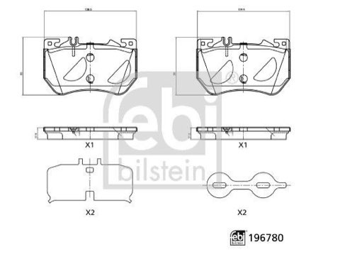 Febi Bilstein 196780 Brake Pad Set